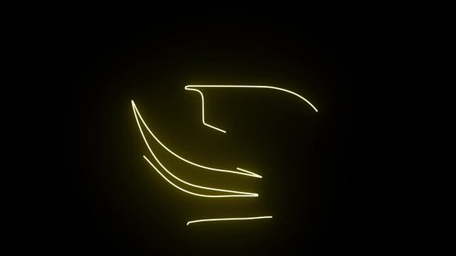 English creativity D alphabet style colorful animation design