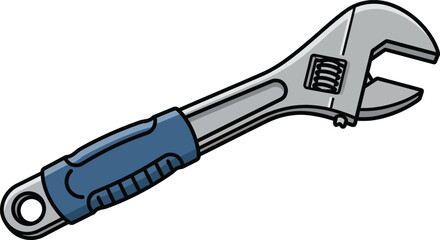 Obraz premium Adjustable Wrench Hand Tool for Repairs and Maintenance work