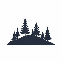 Obraz premium Trees on Hill