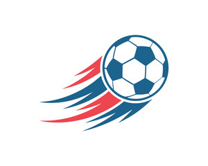 Fototapeta premium Fast Moving Football Illustration, Sport Speed Motion Graphic Design