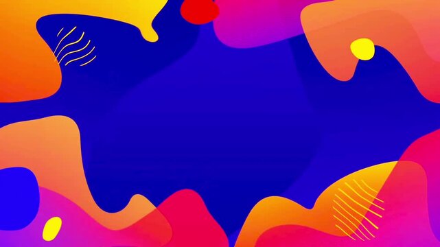 Dynamic Abstract Motion Graphic Background with Vibrant Fluid Shapes.