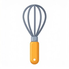 Fototapeta premium Vibrant yellow handled whisk for mixing and blending ingredients