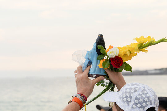Festival of Iemanj&aacute; on Copacabana Beach in Rio de Janeiro.