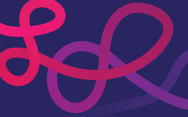 Vibrant pink and purple abstract art on dark blue background