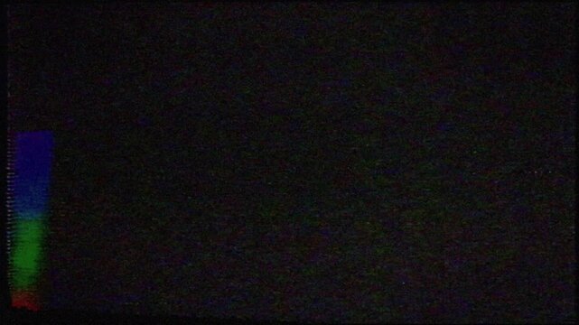 VHS Glitch Static Noise Animation for Retro TV Signal, Analog Video Distortion, Digital Error Overlay and Damaged Screen Effect