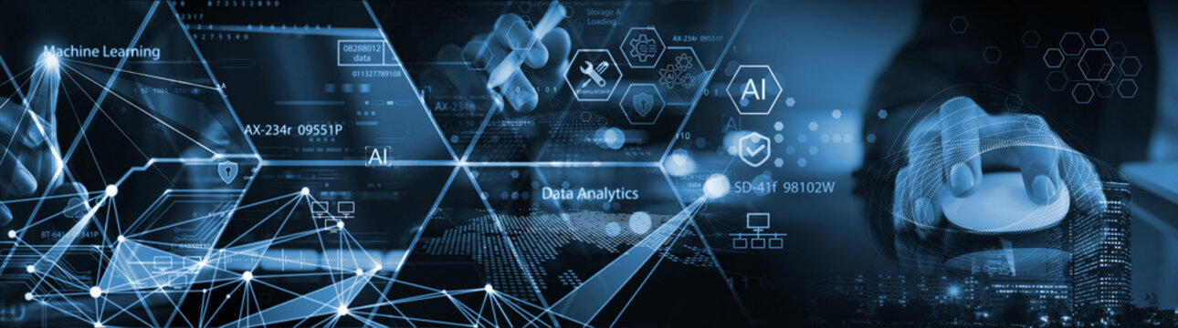 Data science. Innovation technology, digital software development concept. Algorithm and deep learning of AI artificial intelligence, data engineering and global network. data processing technology.