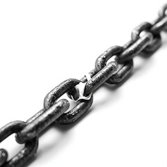 metal chain isolated on white