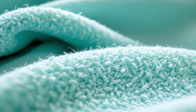 A close up of textured fabric with small dots, likely for padding or cushioning, set against an out of focus background.