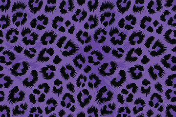 Obraz premium Playful Leopard Spot Design on Purple Background with Dynamic Energy Pattern
