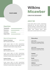 Green And Black Resume