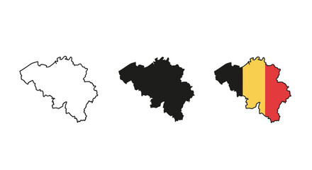 Fototapeta premium Silhouette of South America continent map outline with Brazil highlighted in black on white background for geography education and business