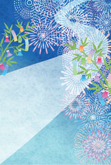 七夕　天の川　和柄　背景