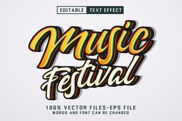 Music Festival Editable Text Effect