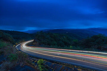 Beautiful road in the morning  on countryside of Chiang Mai province, Thailand.
