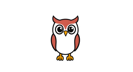 Obraz premium owl, bird, icon, animal, wildlife, nocturnal, wisdom, intelligence, knowledge, education, smart, symbol, mascot, emblem, logo, illustration, vector, graphic, design, flat, minimal, simple, modern, abs