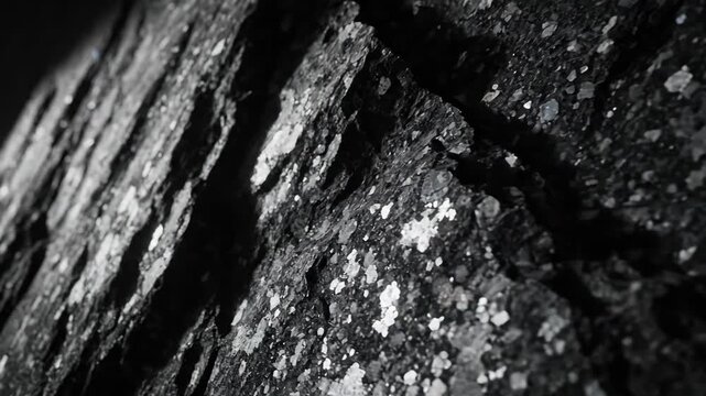 Glittering minerals refract light in a rugged rock formation showcasing geological textures and natural sparkle highlighting earth s hidden treasures