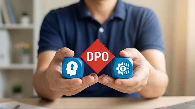 DPO. Computer, science, technology, business and internet concept of Data Protection Officer. New DPO