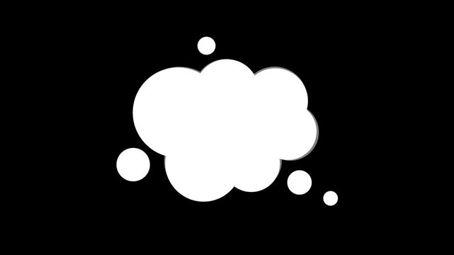Think speech cloud bubble pop up outline simple cartoon comic chat talk, Blank Speech Dialogue, Social Media Content, Explainer Videos and doodle style of thinking sign