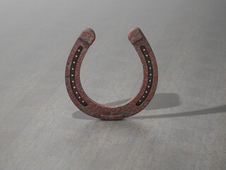 Horseshoe on wooden background