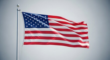 Obraz premium American flag on labor day celebrating workers' rights and freedom