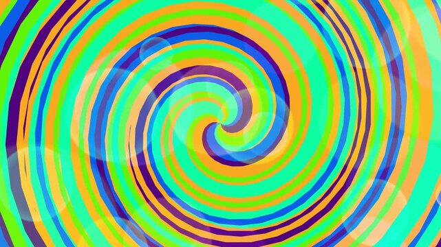 Vibrant multicolored spiral pattern with swirling colors.