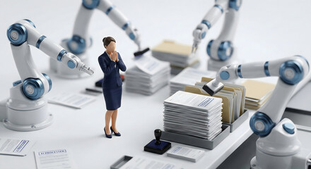 AIによる書類整理の自動化と業務効率化 RPAのイメージ
