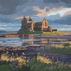 Important center of Celtic Christianity site of the Lindisfarne