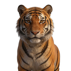 Obraz premium Close-up Portrait of a Majestic Tiger
