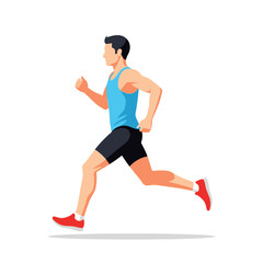 Man running, athletic, fitness, healthy lifestyle, sport, exercise, outdoors, marathon