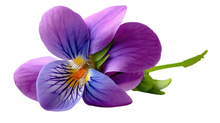Obraz premium Vibrant Violet: A close-up view unveils the intricate beauty of a single violet, showcasing its delicate petals and vibrant hues.