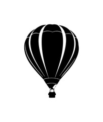 Obraz premium Minimalist Black Hot Air Balloon Icon
