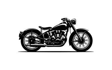 Obraz premium Vintage Classic Motorcycle Vector Illustration