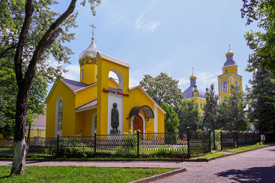 The Yellow Church of Alexander Nevsky in Klintsy city, Bryansk region of Russia