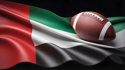 American Football on United Arab Emirates Flag