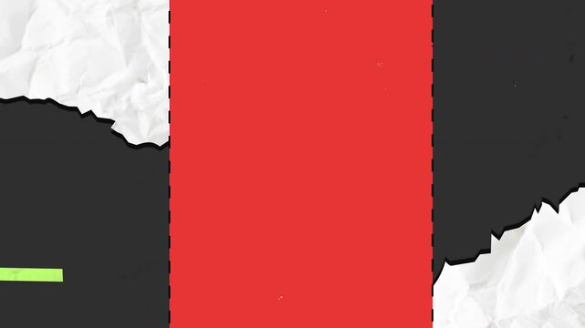 Torn paper red black white