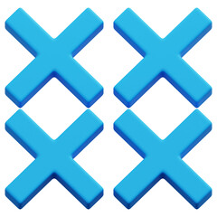 Obraz premium 3D Blue Cross Grid Minimal Abstract Geometric Pattern