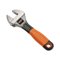 Obraz premium Adjustable Wrench with Orange and Black Handle