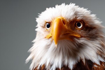 Fototapeta premium Portrait of an American Eagle with Intense Gaze and Detailed Feathers