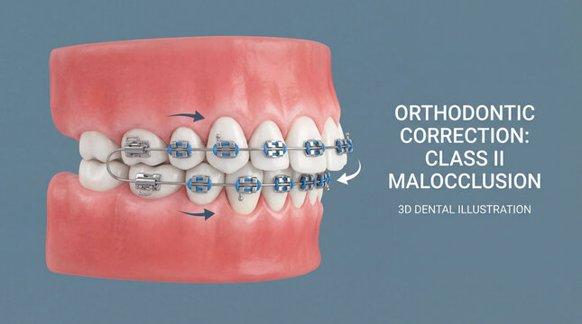Orthodontic correction of Class II malocclusion