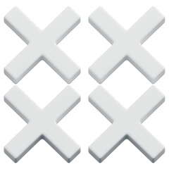Obraz premium 3D White Cross Grid Minimal Abstract Geometric Pattern