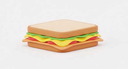 Layered Sandwich With Visible Fillings Stack