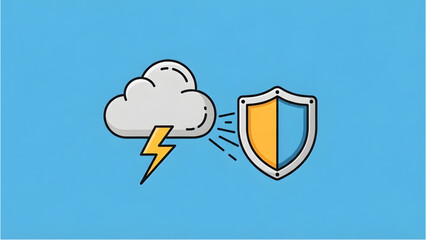 Cloud protection with shield against lightning