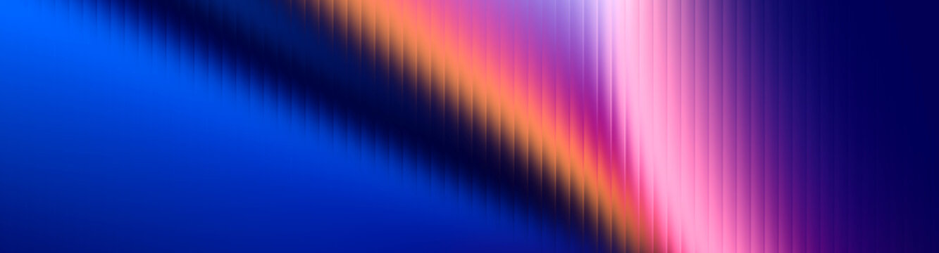 Diagonal abstract color blend blue pink orange light streaks