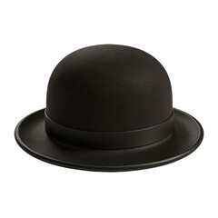 Classic Black Bowler Hat with Band
