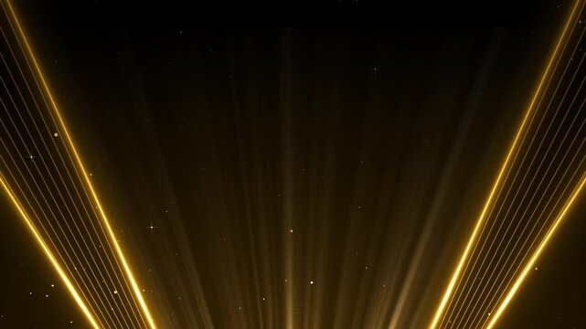 Linear Perspective Particles Gold Awards Trailer Titles Cinematic Openers Luxury Intro Background Loop