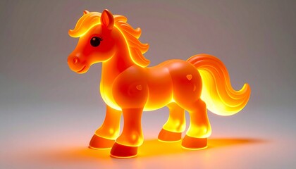 Glowing Toy Horse - A Radiant Childhood Icon in Warm Light.