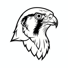 Eagle Profile: A striking illustration of an eagle's profile, showcasing its powerful gaze and sharp features, embodying the essence of strength and freedom.