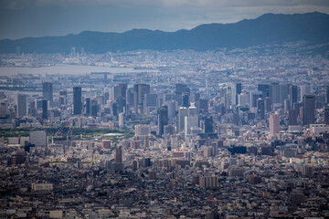 Obraz premium Aerial view of Osaka, Japan