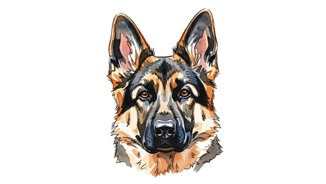 German shepherd dog with black background and brown and black background with.