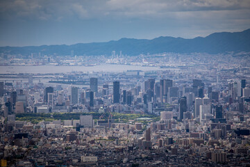 Fototapeta premium Aerial view of Osaka, Japan